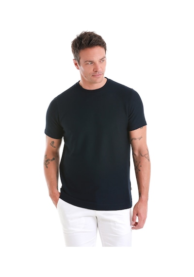 Hatemoğlu Lacivert Regular Fit Düz Bisiklet Yaka Tişört 35103023c004 005 Lacivert