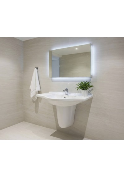 Ece Banyo - Karizma 80 Cm Lavabo Yarım Ayaklı Beyaz Yarım Ayak Dahil - 10kz50080tk