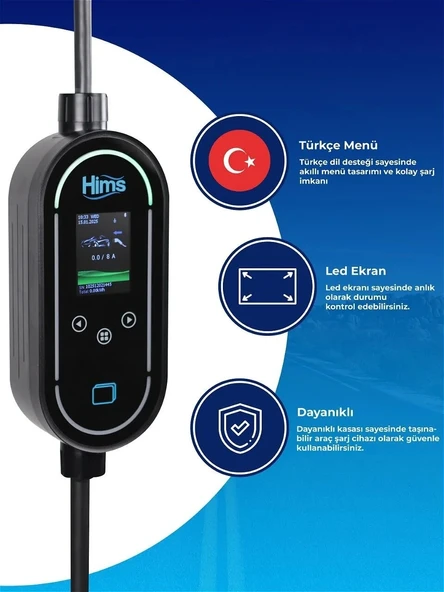 Hims 11kw Ev Tipi Taşınabilir Elektrikli Araç Şarj İstasyonu Hctk-11-ps-s 1