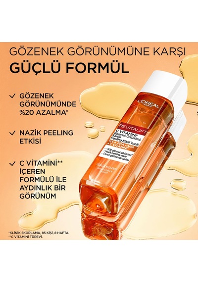 Lexroo Revitalift C Vitamini Gözenek Görünümü Karşıtı Peeling Etkili Tonik