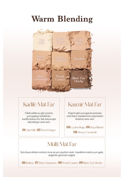 Dasique 3 Farklı Mat Dokuda Renk Seçenekleri Sunan Far Paleti Shadow Palette 12 Warm Blending 12 Warm Blending