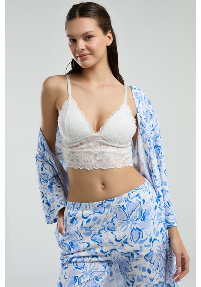 Arnetta Kadın Beyaz 3lü Pijama Takımı Beyaz