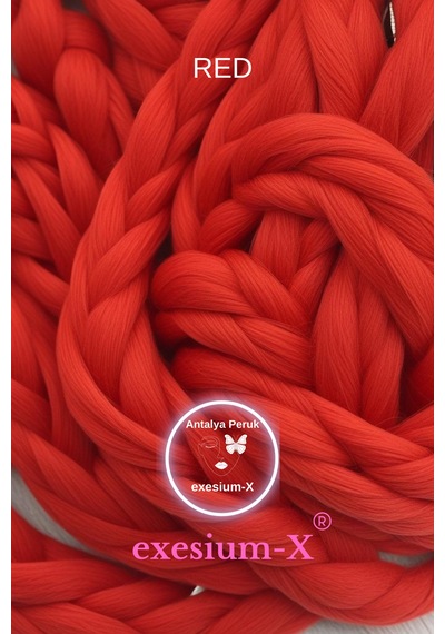X-pression Afrika Örgüsü Ve Rasta Için Sentetik Saç 100gr-red Kırmızı