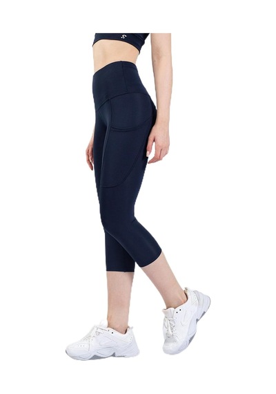 Tr Snc Kadın Yüksek Bel Kapri Yoga Tayt, Polyester Spandeks, Toparlayıcı Özellikli, Cepli, Siyah, Spor Ve Günlük Altın