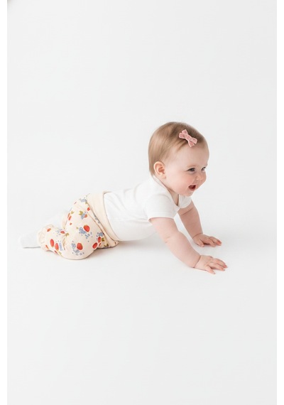 Tiffany Baby & Kids Strawberry Garden Organik Tasarımlı Patiksiz Alt Ekru