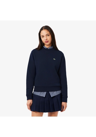 Lacoste Kadın Regular Fit Bisiklet Yaka Sweatshirt Lacivert