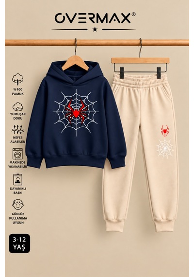 Overmax Örümcek Ağ Baskılı Kapüşonlu Sweatshirt & Eşofman Altı Takım 3-12 Yaş Lacivert-bej - 921046944 Lacivert-bej Overmax Örümcek Ağ Baskılı Kapüşonlu Sweatshirt & Eşofman Altı Takım 3-12 Yaş Lacivert-bej - 921046944 Lacivert-bej