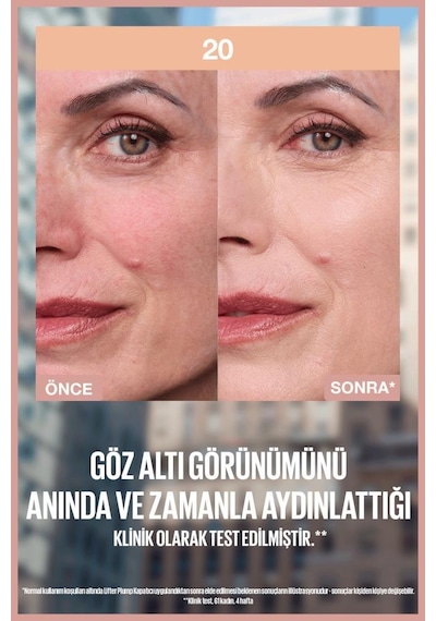 Lifter Kafein Ve Peptitler İçeren Nemlendiren Ve Aydınlatan Kapatıcı - 20 3600531712600-11076 20