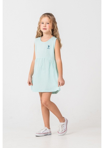 U.s Polo Assn. Kız Çocuk Yeşil Elbise 5274-50223 Yeşil