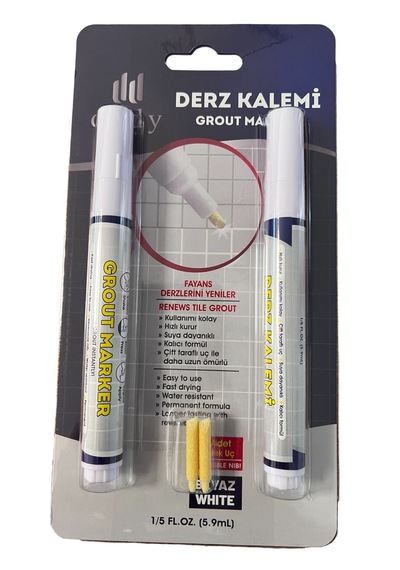Dudy 2'li Beyaz Fayans Derz Yenileme Kalemi