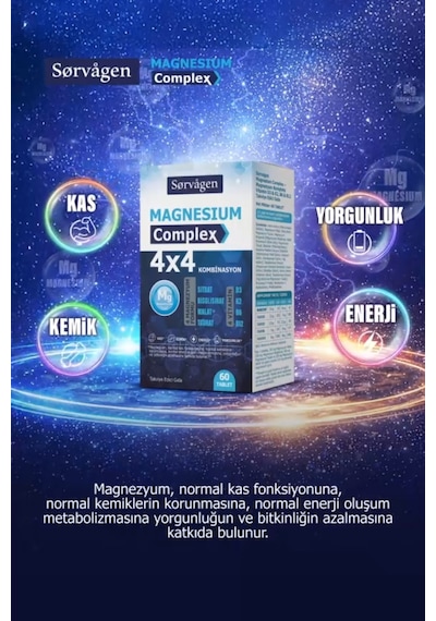 4x4 Magnezyum Complex - 60 Tablet