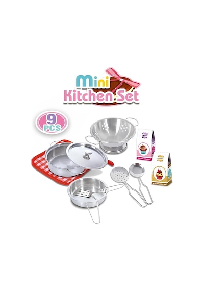 Mini Metal Mutfak Seti 9 Parça
