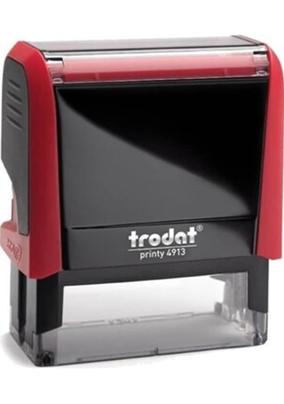 Trodat Standart Kaşe Otomatik 58x22 Kırmızı Gövde Kırmızı Keçe 4913 Çok Renkli