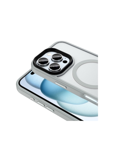 Apple Uyumlu iPhone 16 Pro Max Kılıf Magsafe Destekli Kamera Yükseltili Mat Parmak İzi Tutmayan Silikon Celikaksesuar Rose Gold