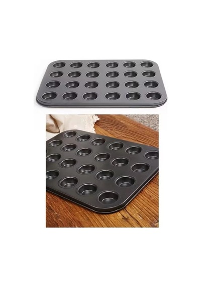 Mybru 24'lü Muffin Kalıbı 37 X 25 Cm Siyah