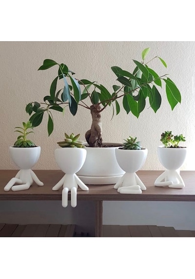 İnsansı Saksı 4 Lü Set