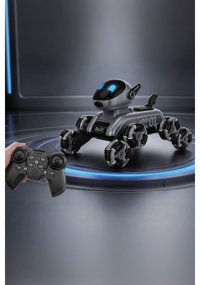 Blıc Brb3 Aı Robot Dog Akıllı Robot Köpek 2.4ghz Uzaktan Kumandalı, 360 Omni Tekerlekli, Drift Ve Gri