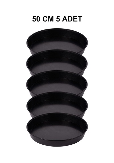 Grow Wizard Yuvarlak Saksı Altlığı 50 Cm 5 Adet Siyah