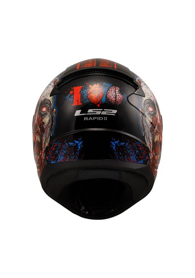 Ls2 Rapıd 2 Zombıe Siyah-kırmızı Kask