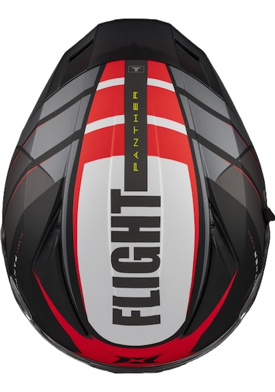 Axxis Panther Flight Kapalaı Kask Parlak Siyah Gri Kırmızı