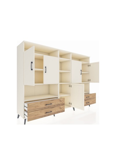 Hyperion Dolap 12 Raflı 4 Çekmeceli 5 Kapaklı 220x44x163 Aytaşı-a Aytaşı-aytaşı/çam Hyperion Dolap 12 Raflı 4 Çekmeceli 5 Kapaklı 220x44x163 Aytaşı-a Aytaşı-aytaşı/çam