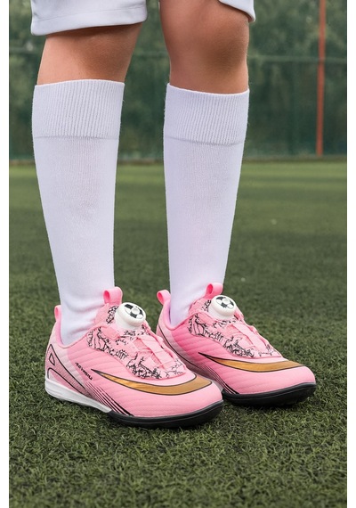 Mini Bonito Üniseks Yeni Nesil Mekanizmalı Futbol Halı Saha Ayakkabısı Pembe