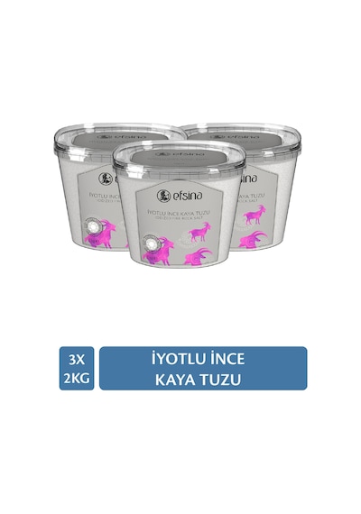 3'lü Fırsat Paketi 2 Kg İyotlu İnce Kaya Tuzu
