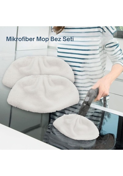 Karcher Sc3, Sc4, Sc5 Easyfix Buharlı Temizleme Makinesi İle Uyumlu Mikrofiber Bez Seti 2'li Genel