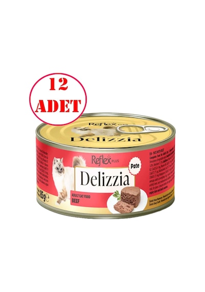 Reflex Plus Delizzia Kedi Konservesi Dana Etli Ezme 85 Gr 12 Ad