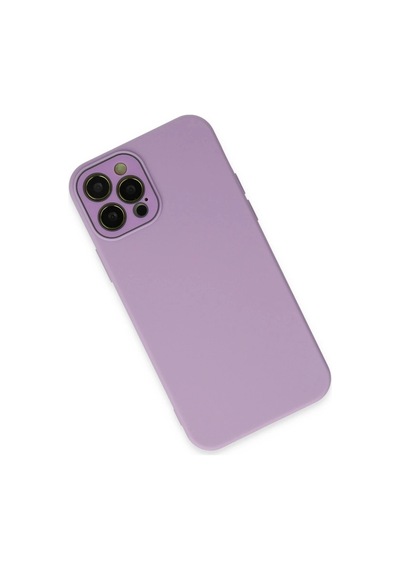 Mey İthalat iPhone Uyumlu 12 Pro Max Kılıf Lansman Glass Kapak - Lila