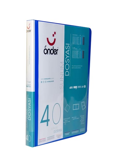 Önder Katalog Sunum Dosyası Ön Cepli Pp 40 Lı Mavi 1240-1 Çok Renkli