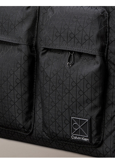 Calvin Klein Utılıty Emblem Laptop Siyah Jakarlı 14inç Laptop Kılıfı
