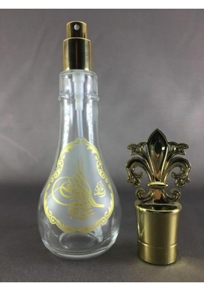 1 Adet 120 Ml Ottoman Dezenfektan Kolonya Ve Hediyelik Boş Gold Sprey Başlıklı Cam Şişe