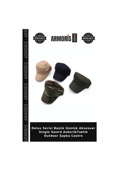 Armoris Delux Serisi Başlık Günlük Aksesuar Single Sword Askeri&taktik Outdoor Şapka Castro Yeşil