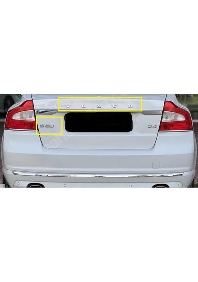 Volvo & S80 & D4 Krom Bagaj Yazısı Seti 3'lü Paket