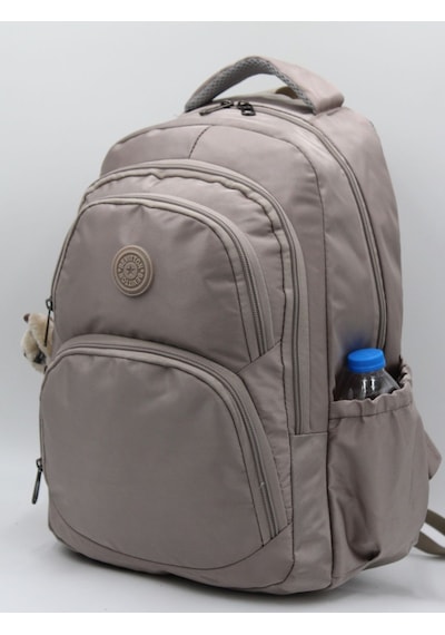 Vizon Unisex Okul Çantası Su Geçirmez Kumaş Unisex Okul Sırt Çantası 34600 Kahvrengi