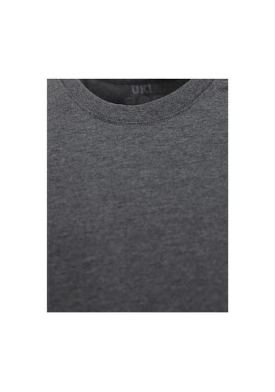 Uki Antrasit Bisiklet Yaka Basic T-shirt