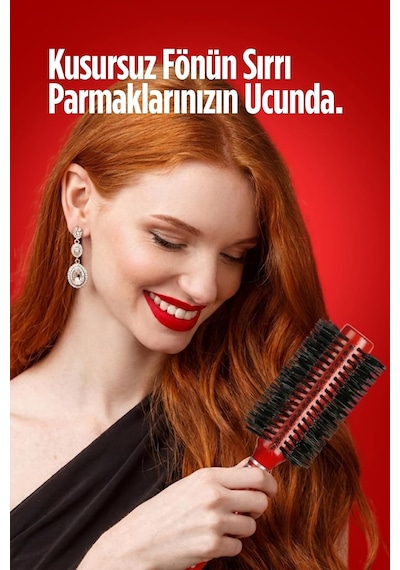 Professional 263 Kırmızı Saç Fırçası