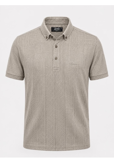 Classics Men Zamur Slim Fit Erkek Polo Yaka Kısa Kol Tişört 7708 Gri
