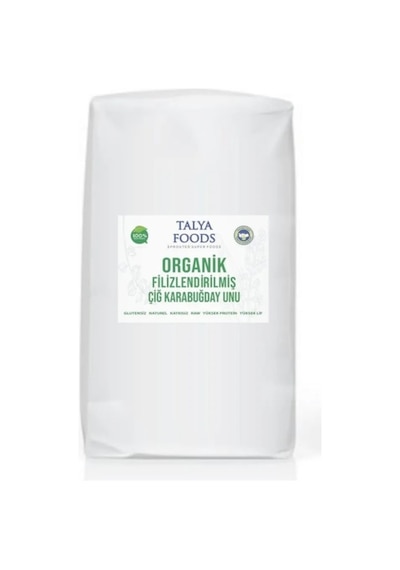 Talya Foods Organik Gluteniz Filizlendirilmiş Çiğ Karabauğday Unu 2 KG