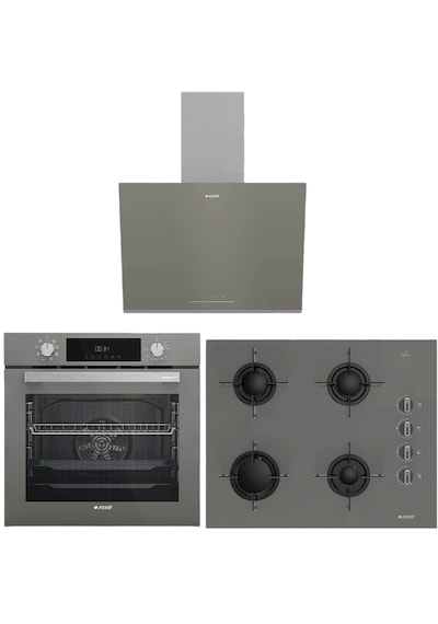 Arçelik AFC 340 G - OCD T 651 EG - ADE 606-2 G Gri Ankastre Set