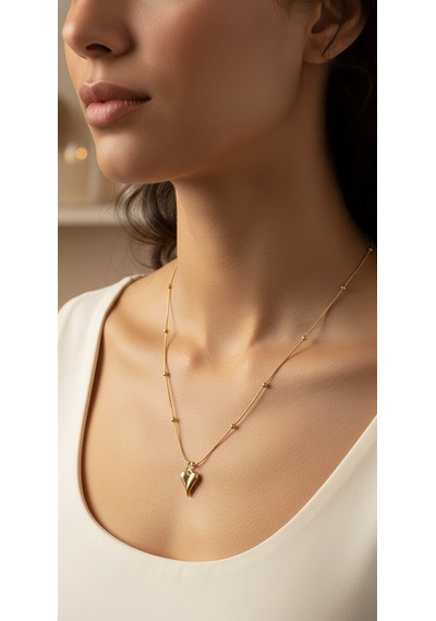 Artepieza Altın Renk Kararmaz Paslanmaz Top Zincir Estetik Kalpli Çelik Kolye-lovepoint Gold Renk Çelik Kolye altın Artepieza Altın Renk Kararmaz Paslanmaz Top Zincir Estetik Kalpli Çelik Kolye-lovepoint Gold Renk Çelik Kolye altın