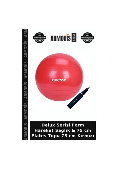 Delux Serisi Form Hareket Sağlık & 75 Cm Plates Topu 75 Cm Kırmızı