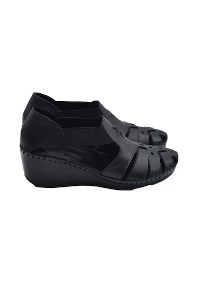 Kadın Comfort Deri Sandalet Siyah 18793056 Yetişkin