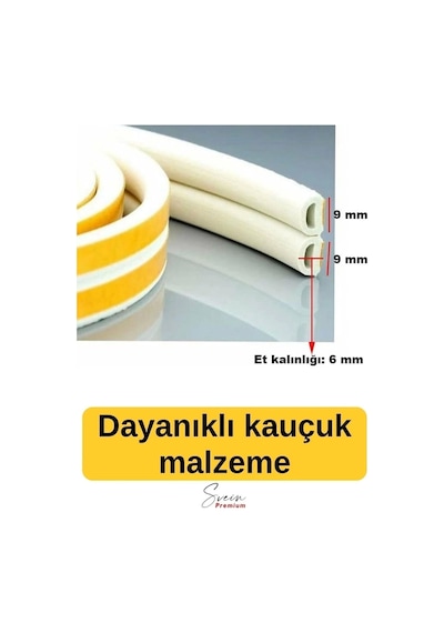 Kapı Ve Pencere Soğuk Izolasyon Bandı Fitili Kendinden Yapışkanlı Kauçuk Yalıtım Bant 2x10 20 Mt Diğer
