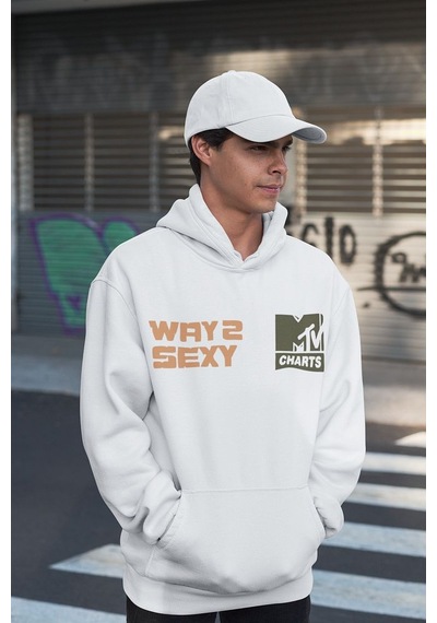 Sevbano Drake Way 2 Sexy Baskılı Unisex Oversize Tasarım Rapper Şarkıcı H Beyaz