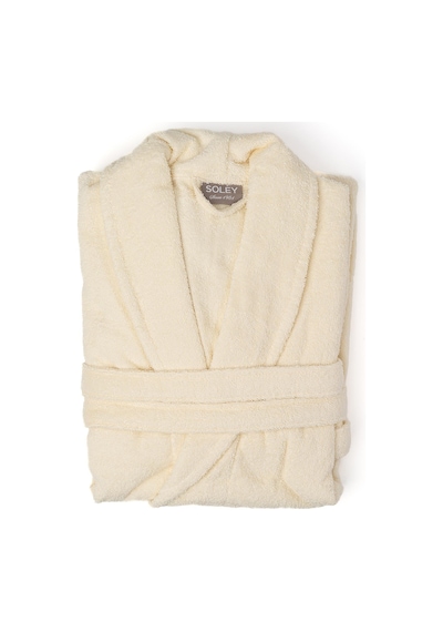 Soley Minerva Extra Yumuşak %100 Pamuk Kadın / Erkek Unisex Bornoz Renksiz