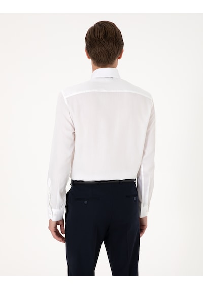 Pierre Cardin Erkek Beyaz Gömlek Desenli 50303339-vr013 Beyaz