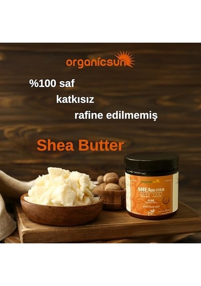 Shea Yağı 250 Ml %100 Ham, Soğuk Pres, Rafine Edilmemiş, Shea Butter Karite Kuru Cilt, Saç, Dudak, Topuk Bakımı