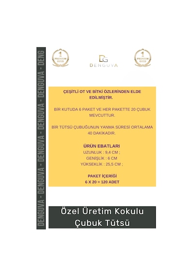 Exclusive Çubuk Tütsü 6 X 20 Adet Dinginlik Veren Meditasyon Çakra Enerji Rahatlatıcı Kokulu